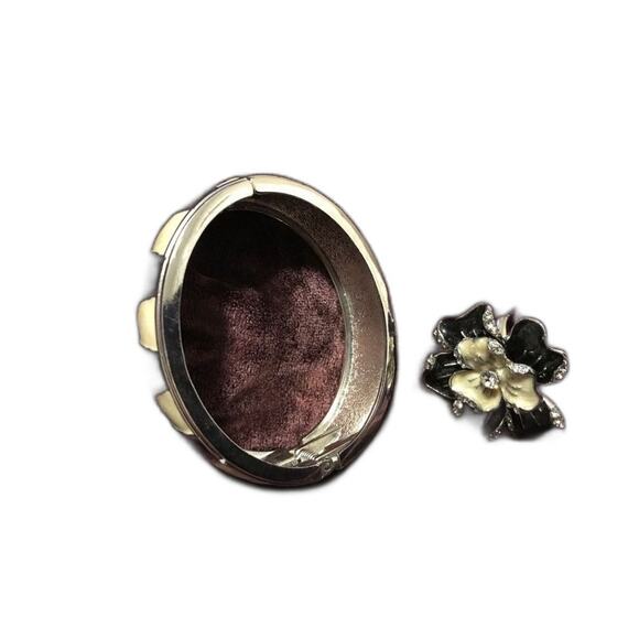 Navy blue, cream, silver bracelet and ring size 9 - Picture 4 of 5